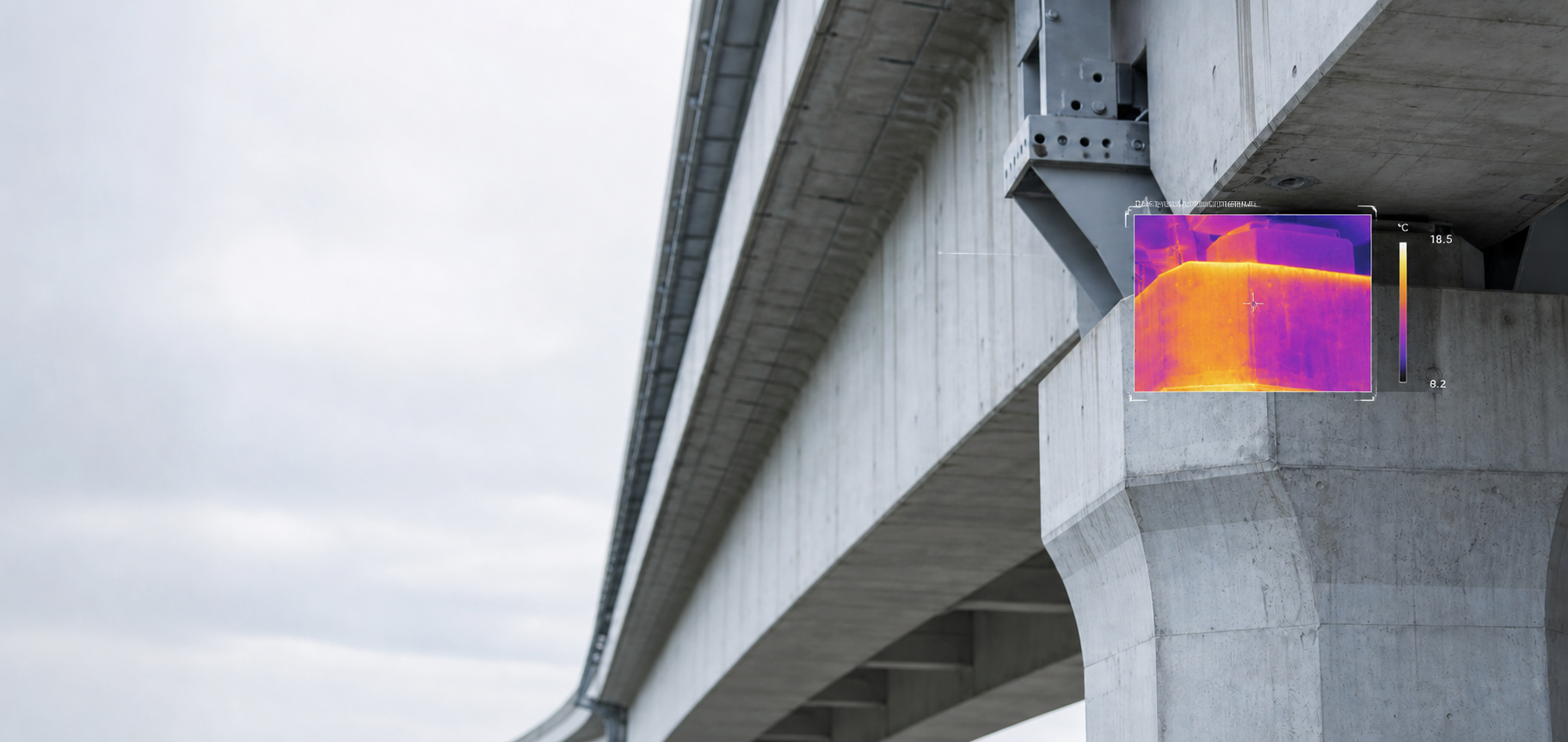 IDAS Inspection Drone assessing bridge infrastructure