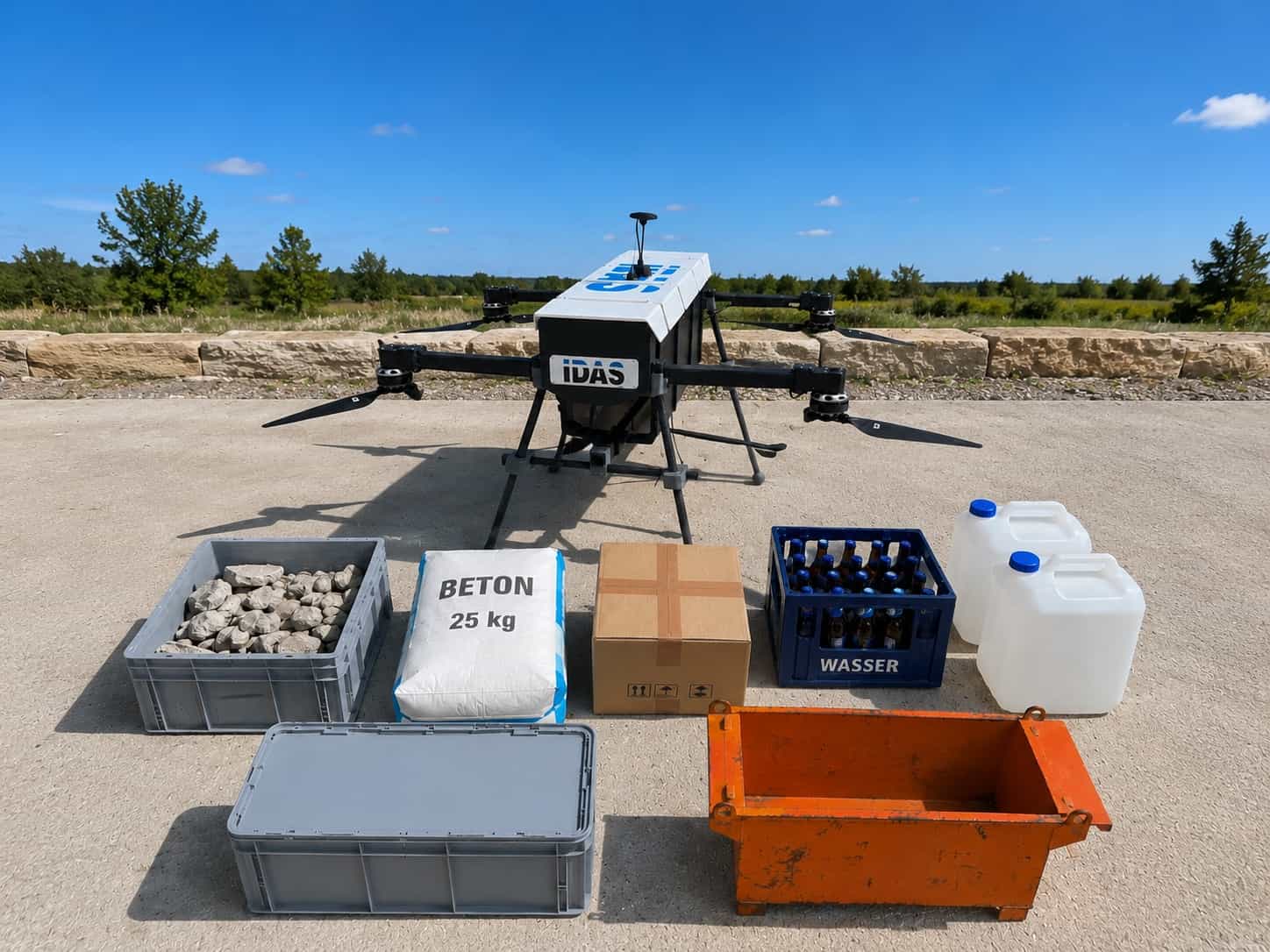 Industrial payload examples for the IDAS Transport Drone